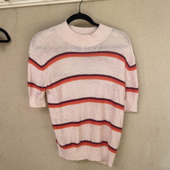Free People Cream Stripped Sweater - Picture 6 of 7